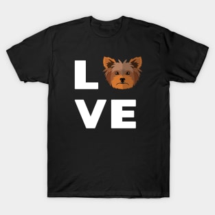 Yorkie love Dog gift T-Shirt